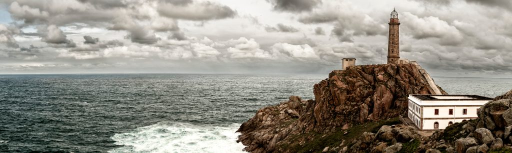 Panoramic,View,Of,The,Cabo,Vilán,Lighthouse,In,Costa,Da